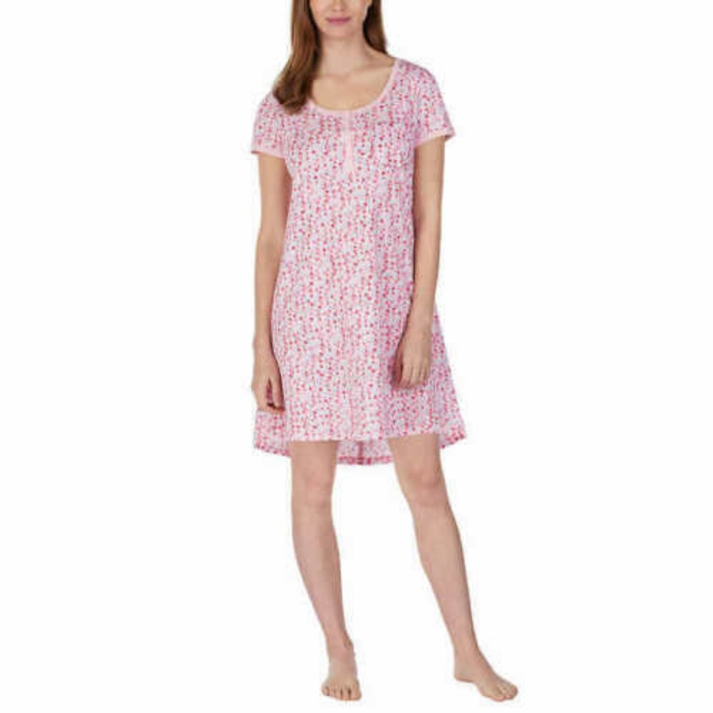 Jane and Bleecker Womens Henley Sleepshirts 2 Pack - Picture 2 of 8